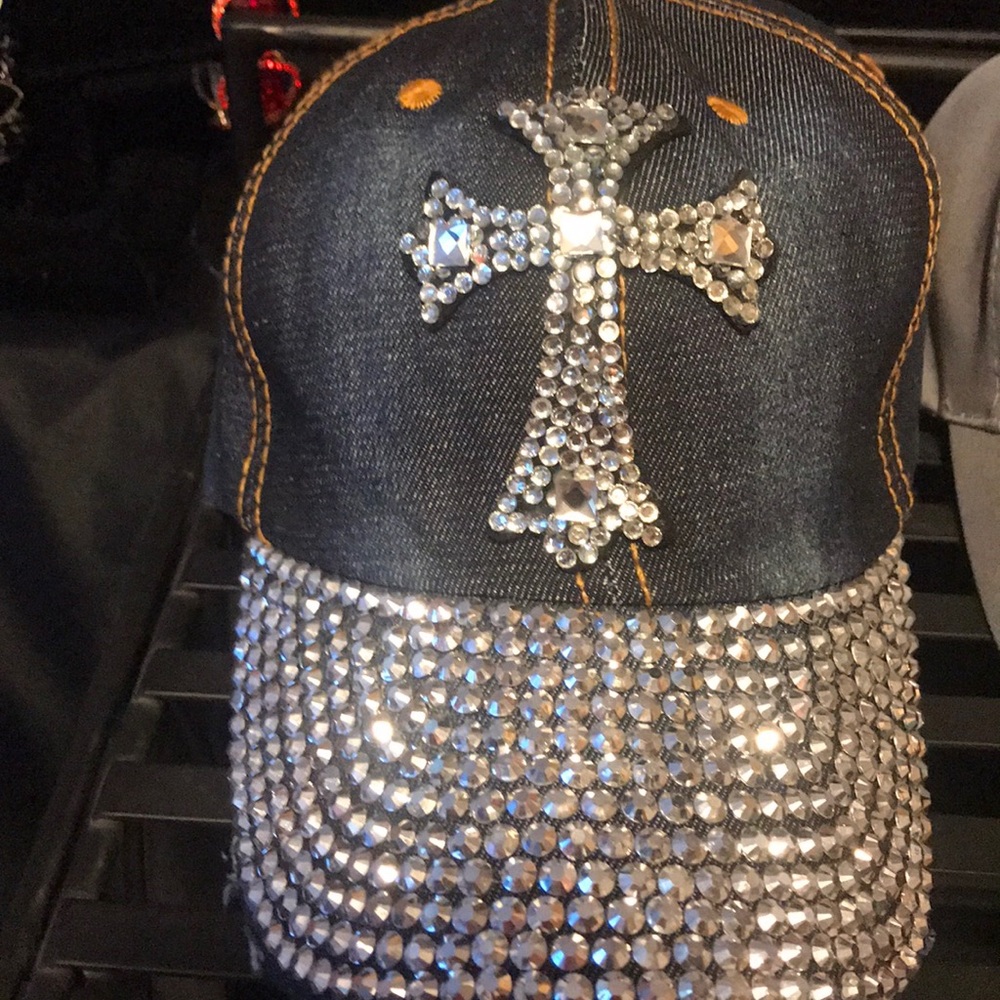 Cross bling hat